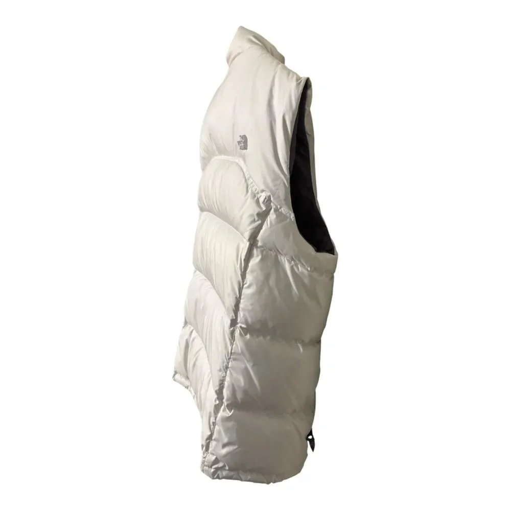 The North Face 550 Down Puffer Vest White Girls XL Youth Goose Down